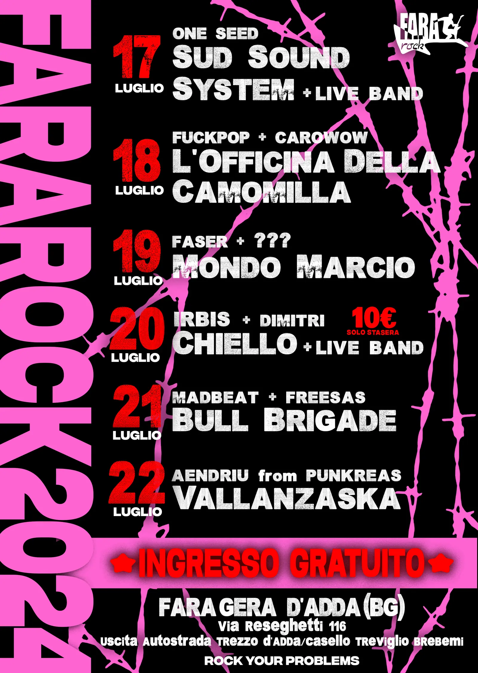 Locandina Fara Rock 2024