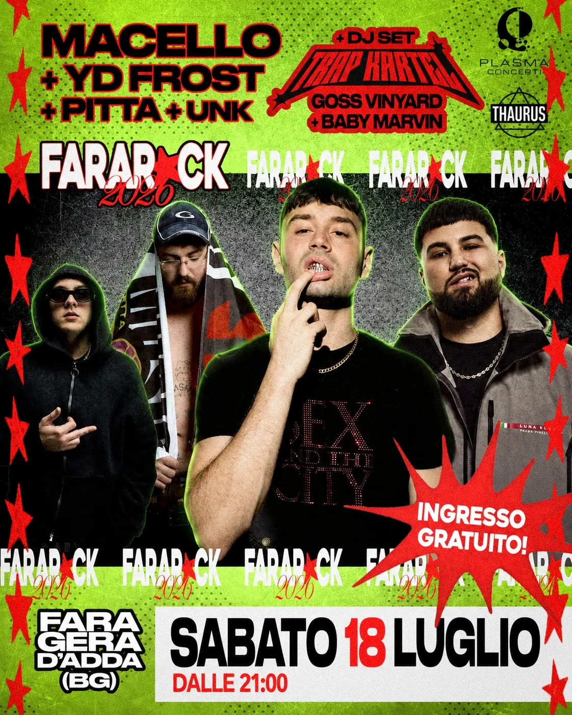 Macello · YD Frost · Pitta · Unk — Fara Rock 2026